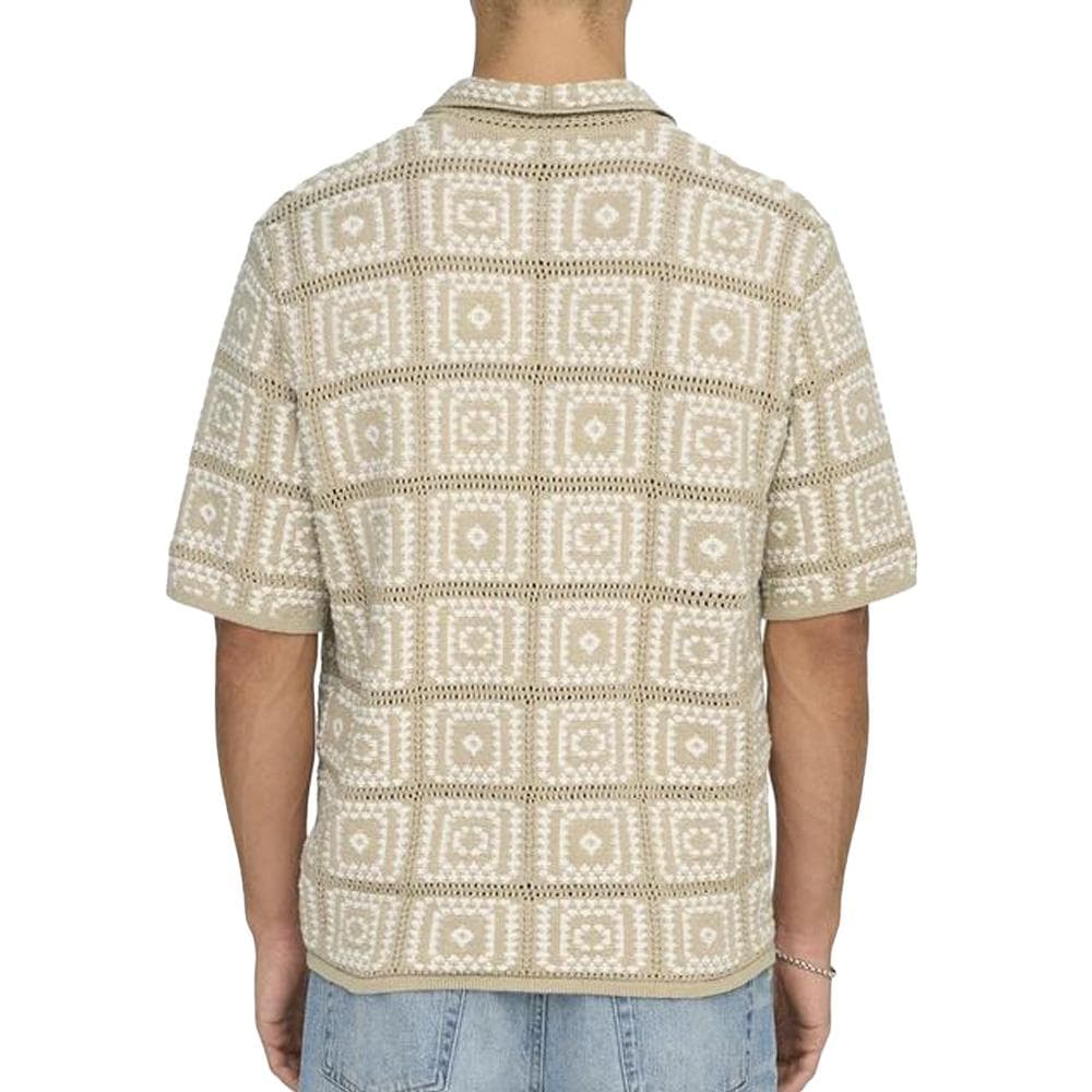 Chemise à Maille Beige/Ecru Homme Only & Sons Bart RLX 5 SS 2