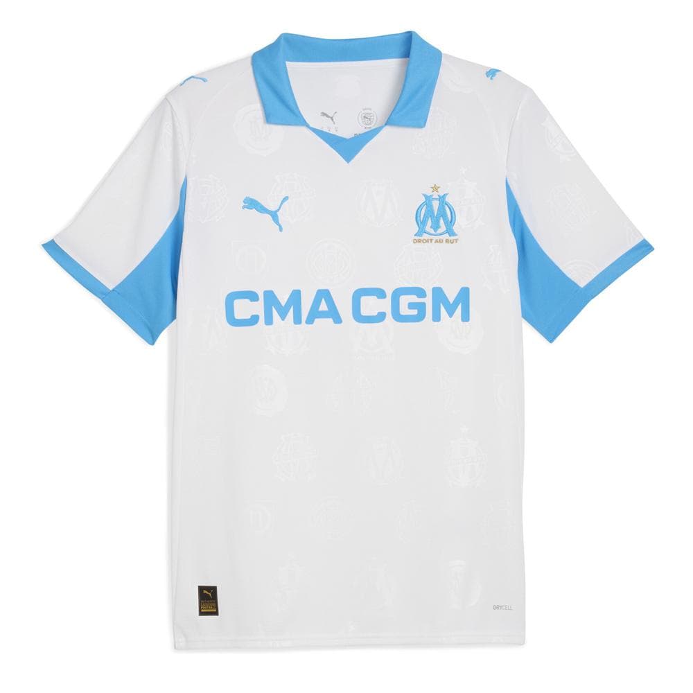 OM Maillot de Football Blanc/Turquoise Garçon Puma 25/26 1