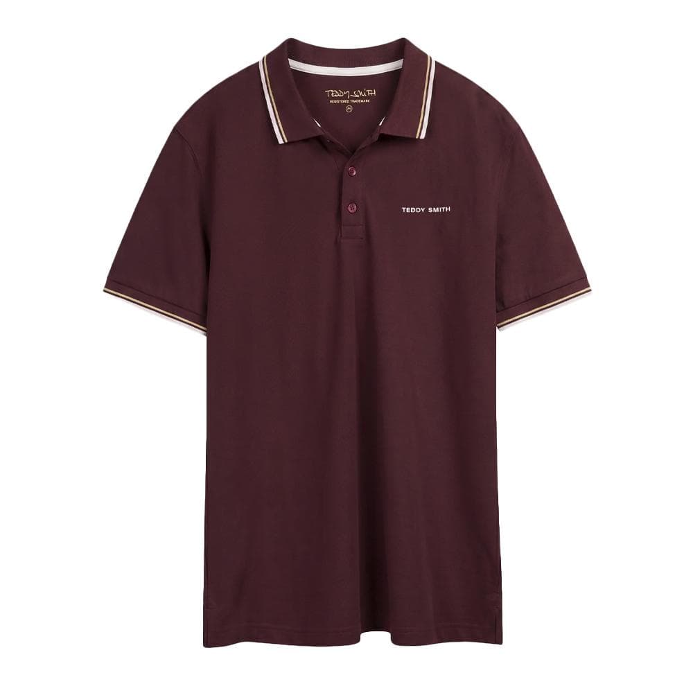 Polo Bordeaux Homme Teddy Smith Pasian 2 1