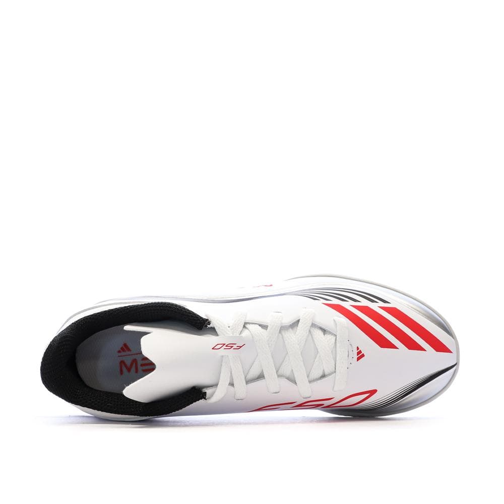 Chaussures de Foot Blanc Junior Adidas F50 Messi League TF 4
