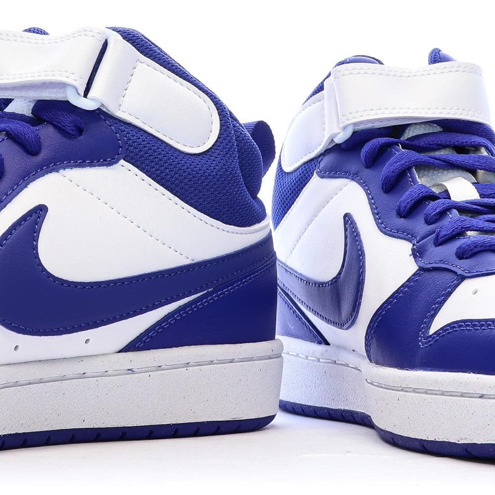 Baskets Blanches/Bleu Femme Nike Court Borough Mid 2 7
