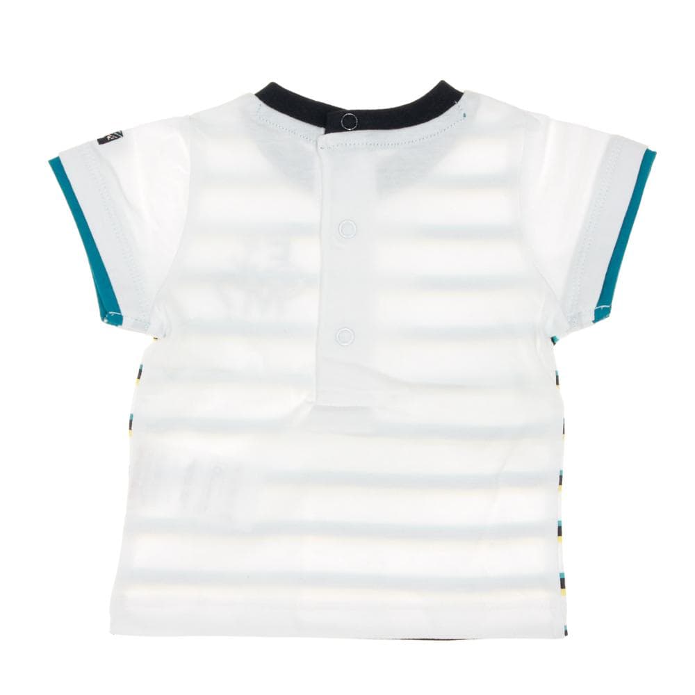 T-shirt Blanc à Rayures Garçon EOM Ezafio 2