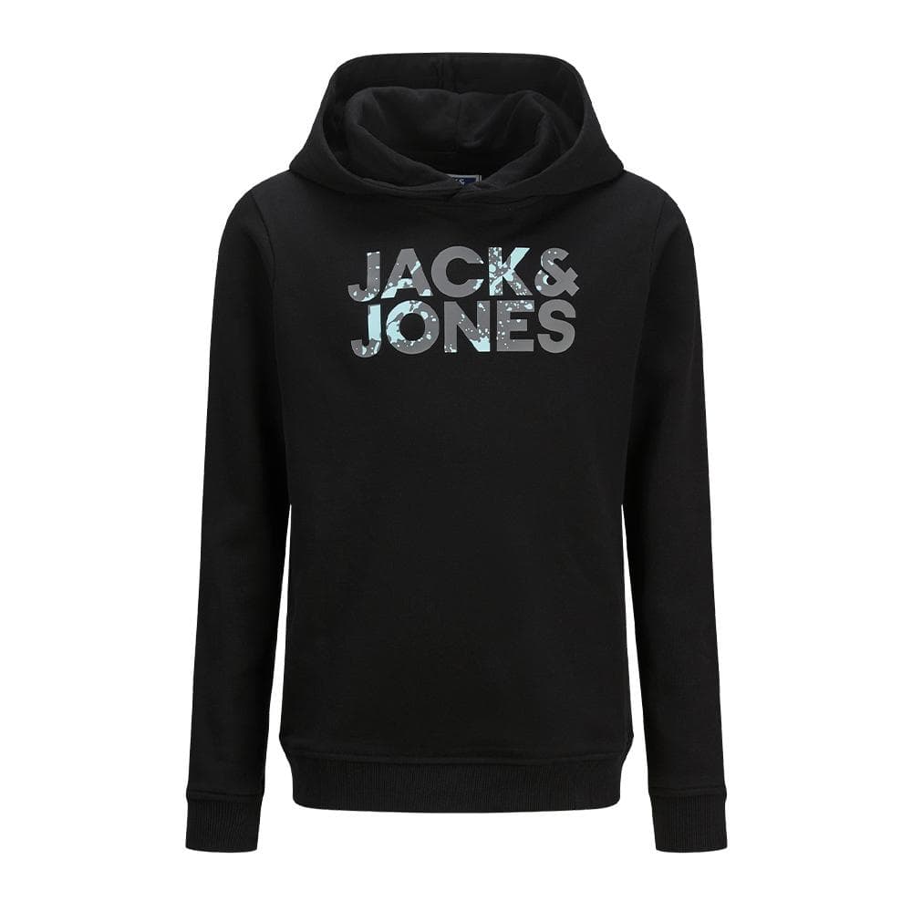 Sweat à Capuche Noir Garçon Jack & Jones Corp Splash 1