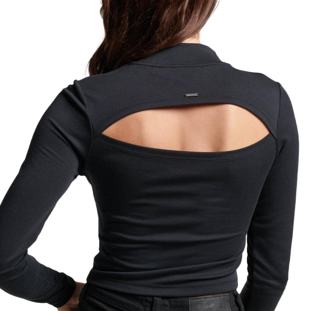 T-Shirt Manches Longues Noires Femme Superdry Open Back 2