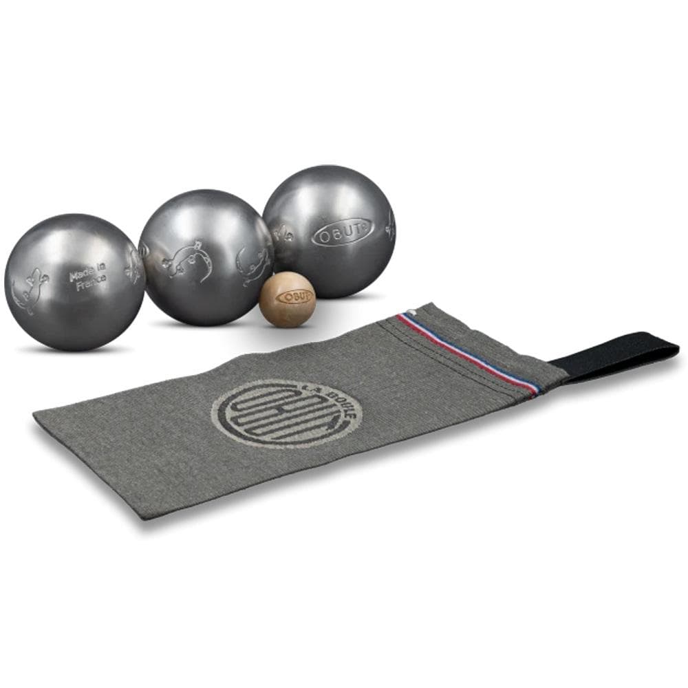 Jeu de trois boules de pétanques Inox Mixte Obut Salamandre 1