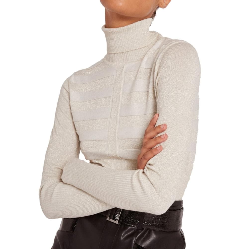 Pull Beige brillant femme Morgan Mentosa 1