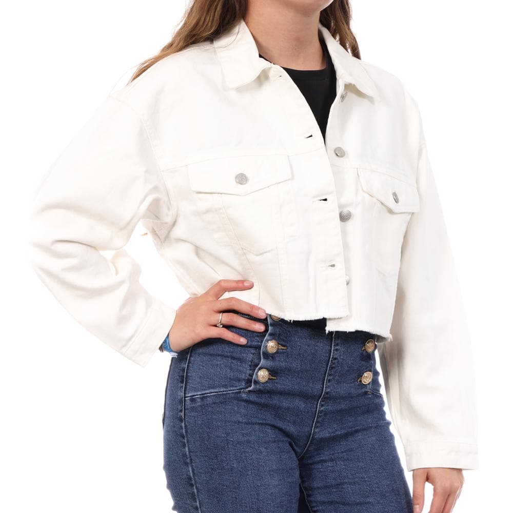 Veste en Jean Blanc Femme Jennyfer VROPY 1