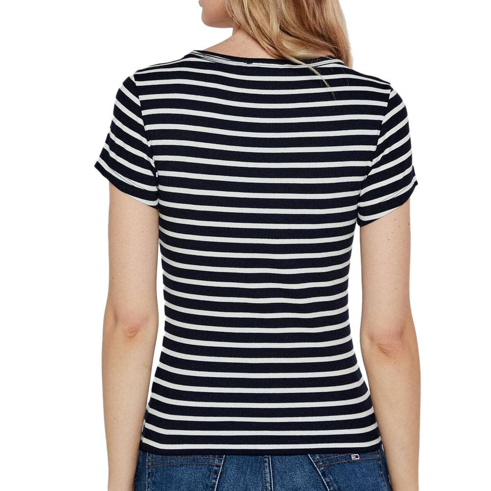 T-shirt Marine/Blanche Femme Tommy Hilfiger Essential 2