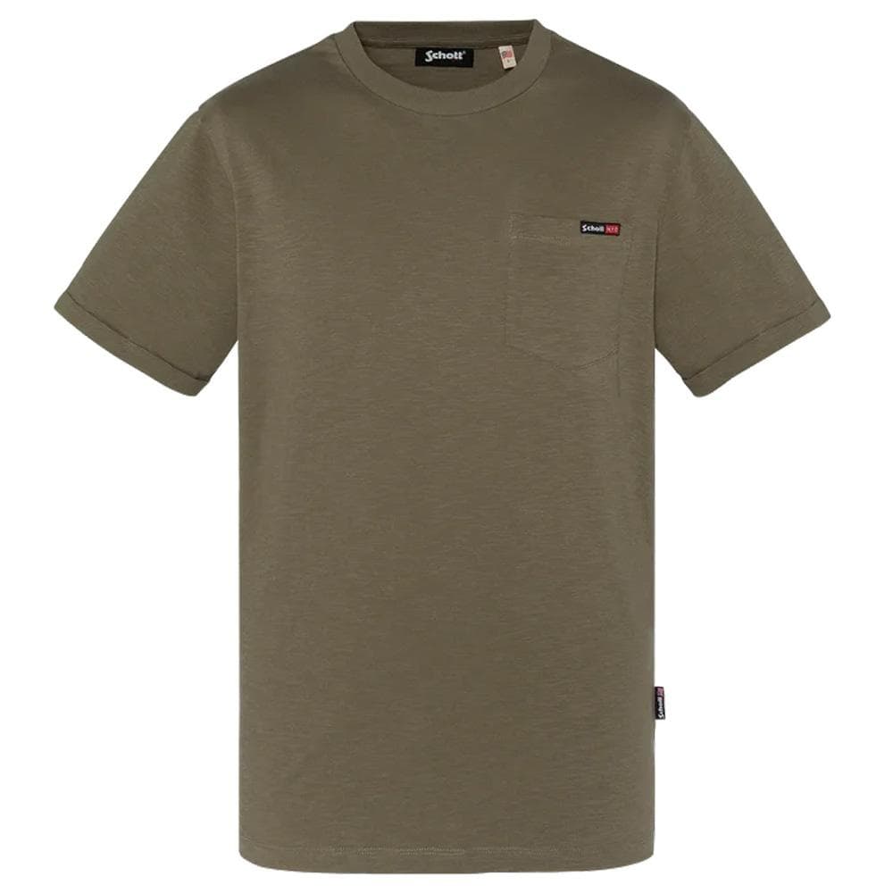 T-Shirt Kaki Homme Schott TSKEA1 1