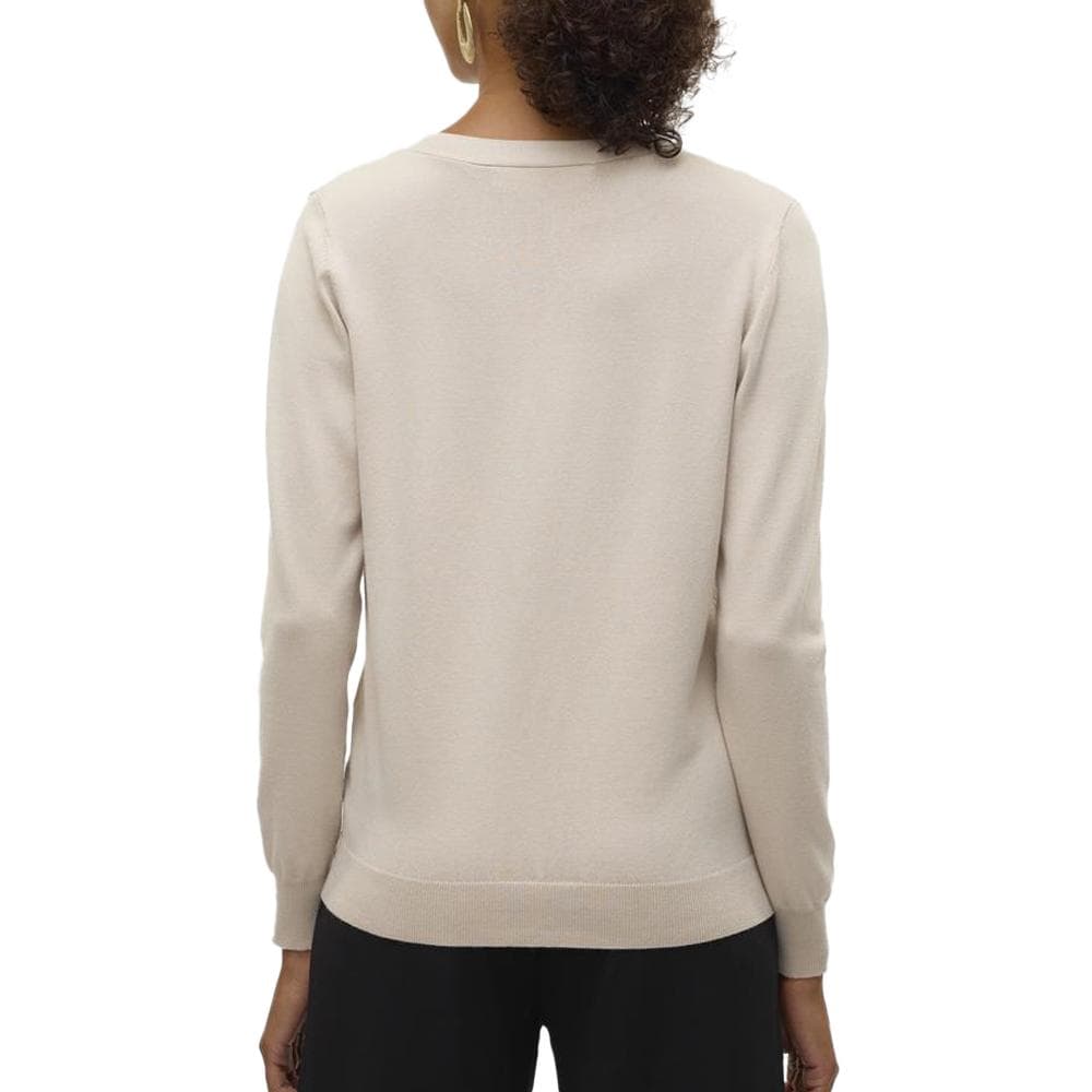 Gilet Beige Femme Vero Moda Silje V-neck Cardigan Moonbeam 2