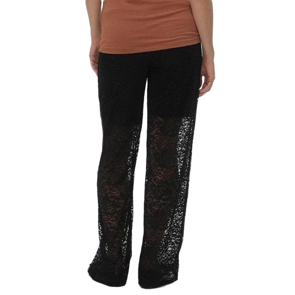 Pantalon en Dentelle Noir Femme Mamalicious Barbara 2