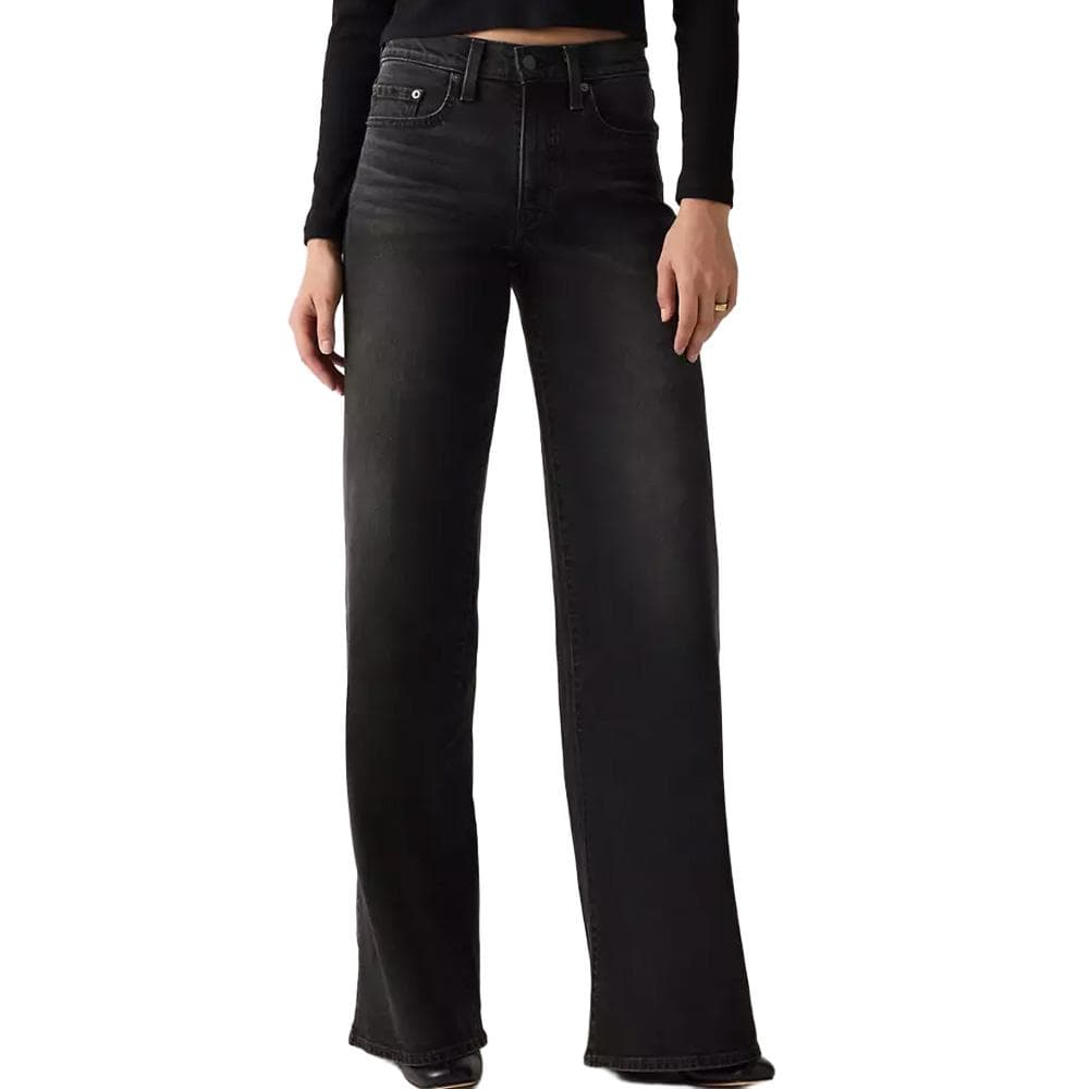 Jean Baggy Noir Femme Levi's 728 Wide 1