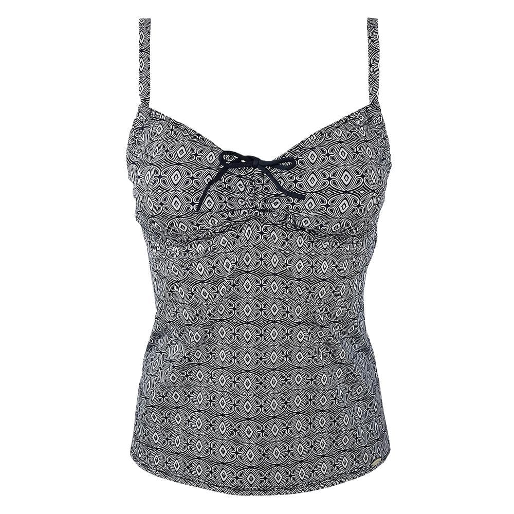 Haut de Maillot de Bain Noir/Blanc Femme Grain de Sable Tankini 1