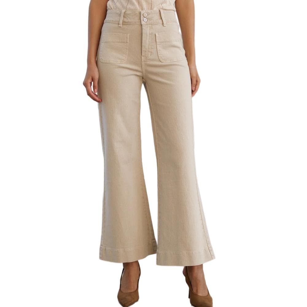 Jean Flare Beige Femme Oraije Jean Flare Elenette 1