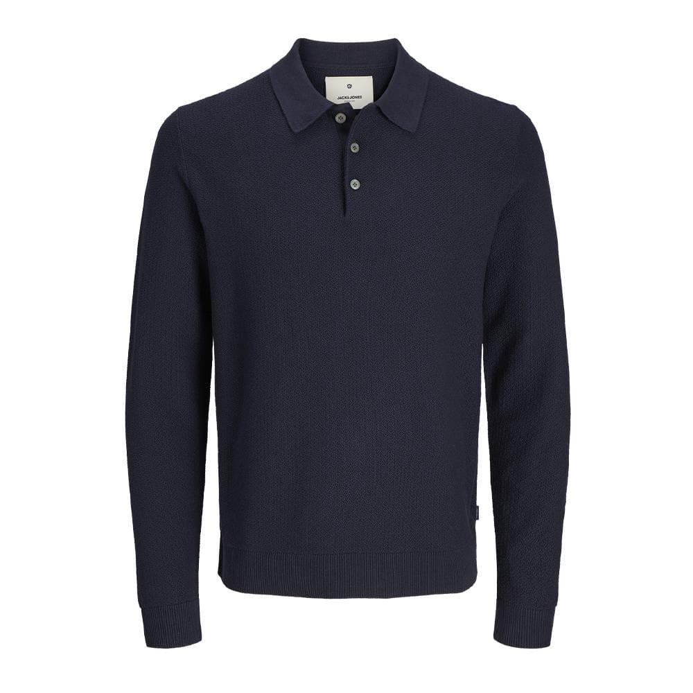 Polo Manches Longues Marine Homme Jack & Jones Sandri 1