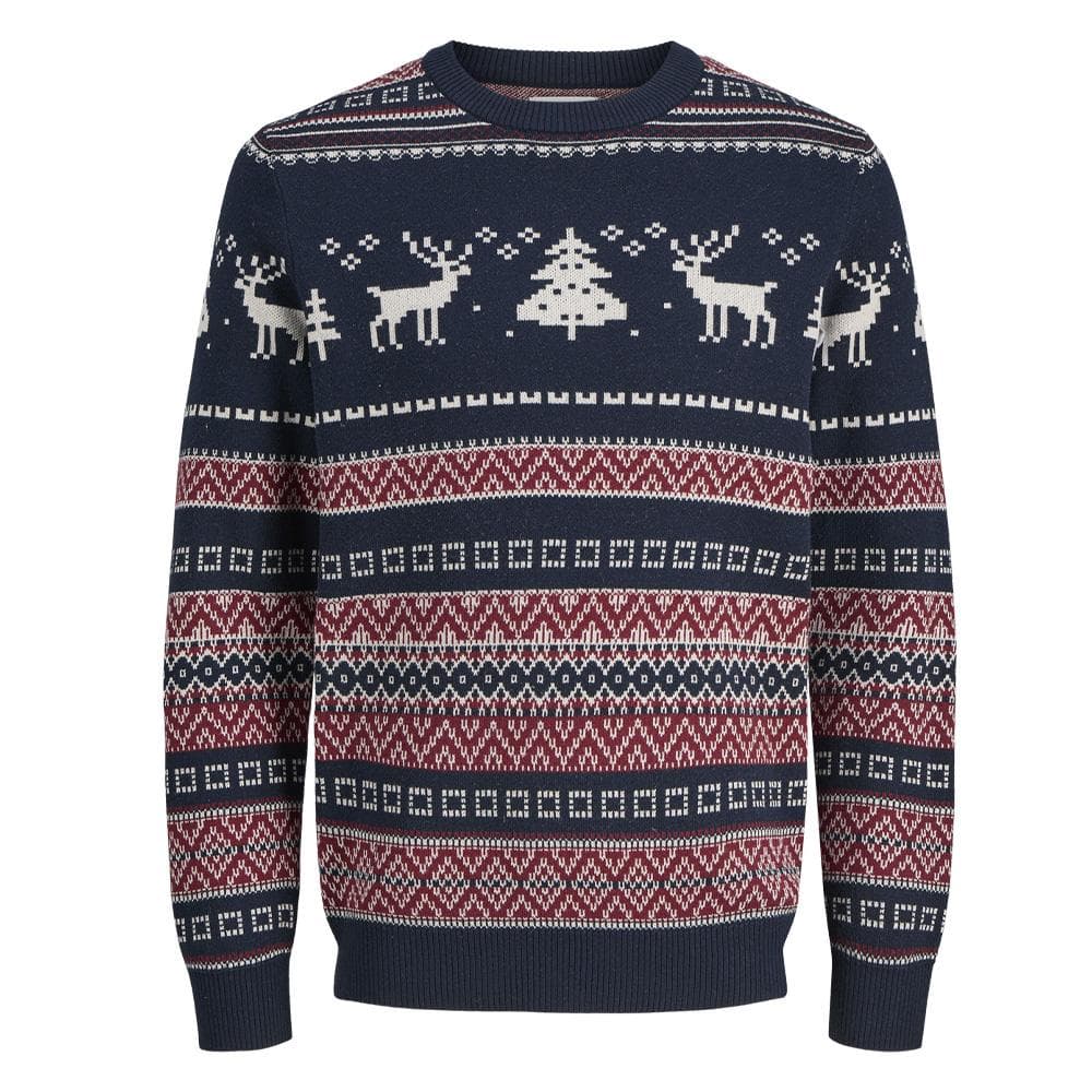Pull de Noël Marine Homme Jack & Jones Jjxmas Snowball Knit 3