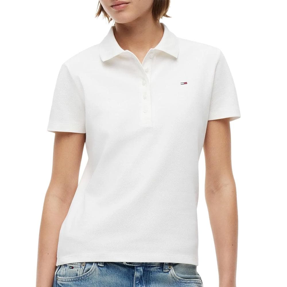 Polo Blanc Femme Tommy Hilfiger Slim Essential 1