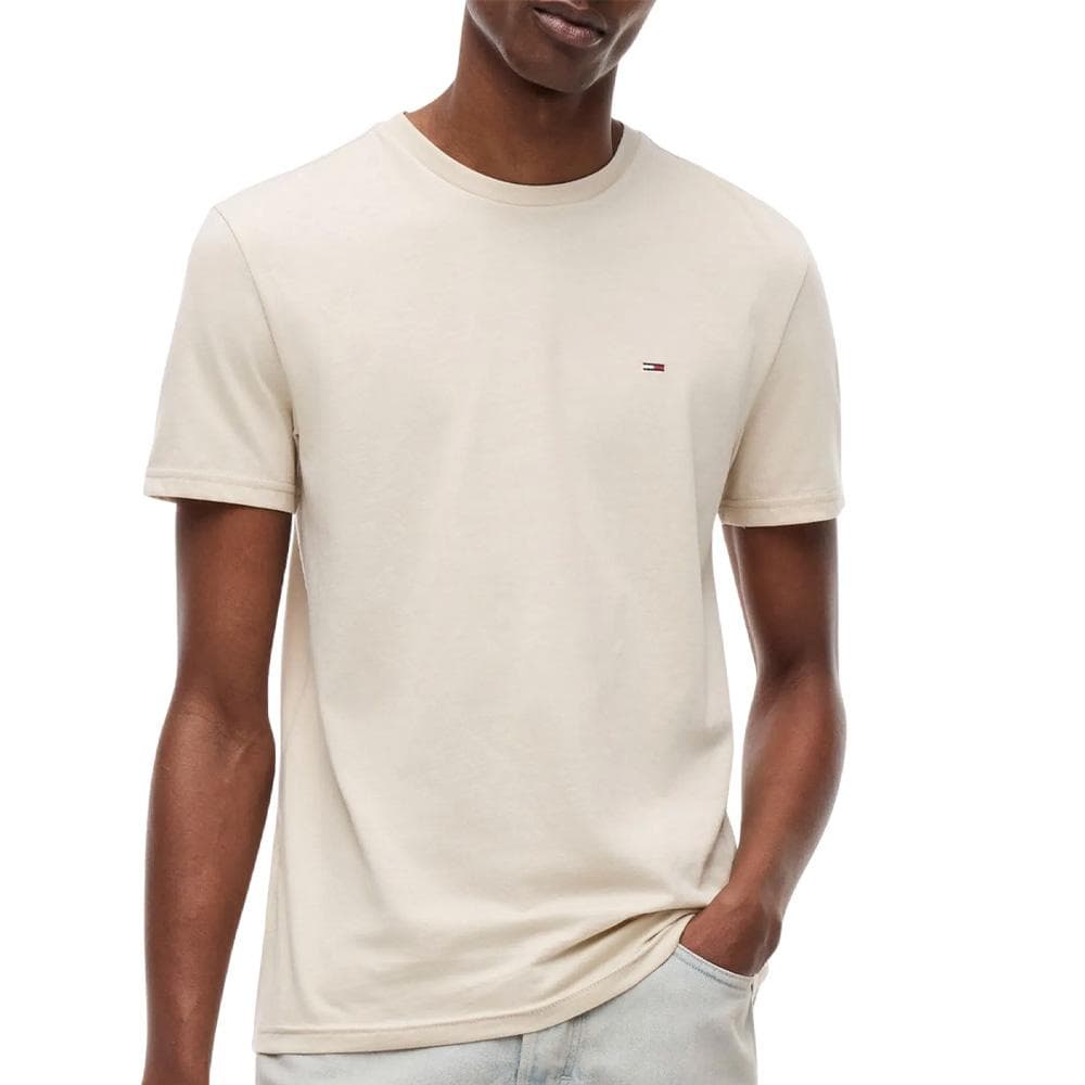 T-shirt Beige Clair Homme Tommy Hilfiger Tjm X Slim Jaspes 1