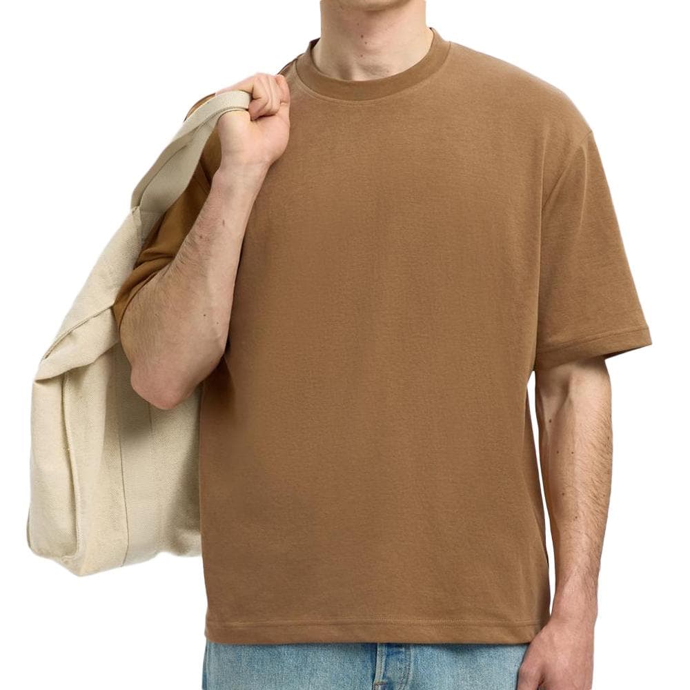T-Shirt Marron Homme Selected Slhlooseoscar 1