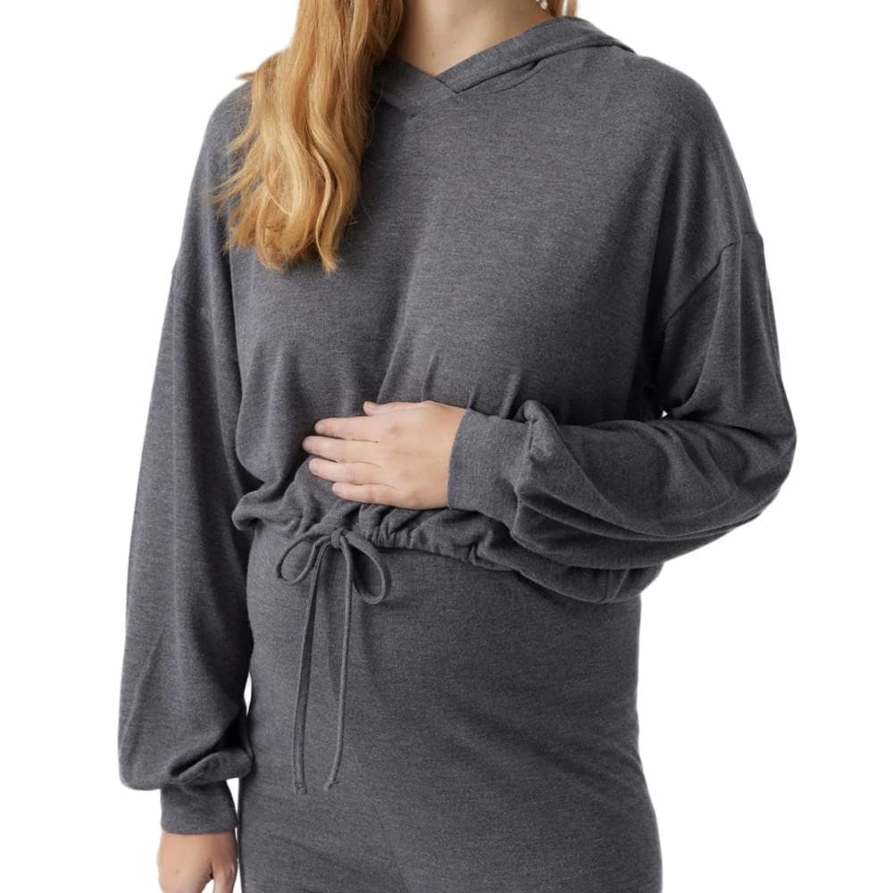 Sweat à Capuche Gris Femme Mamalicious Cassie 1
