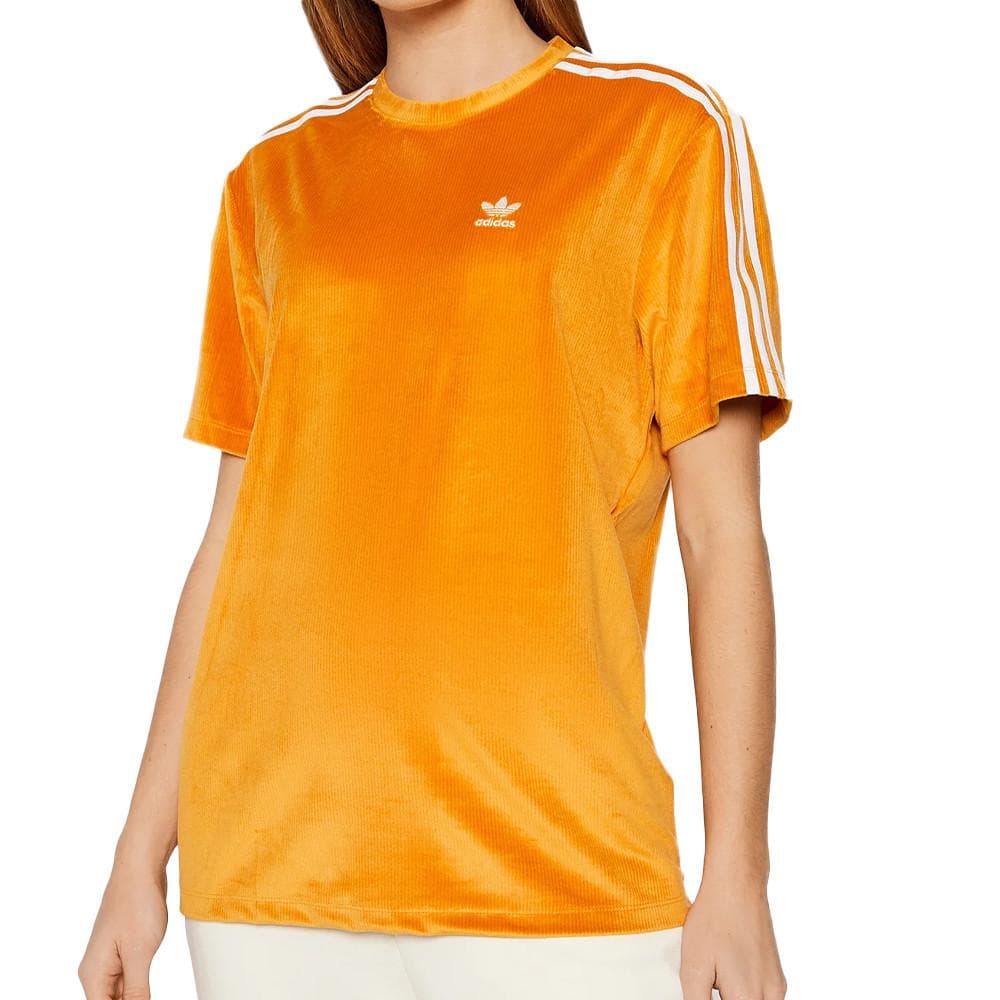 T-shirt en Velours Orange Femme Adidas H37840 1