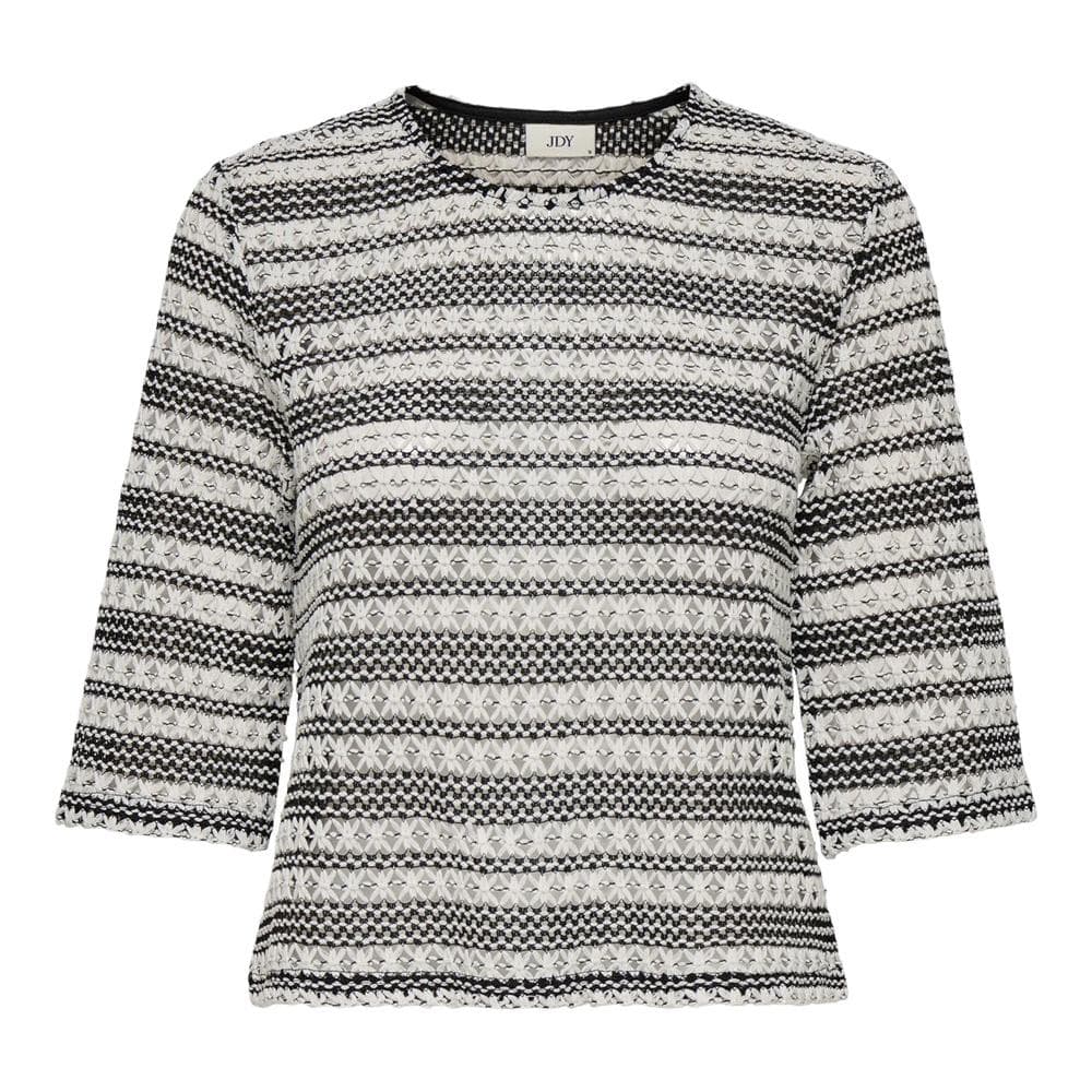 T-shirt en Maille Noir/Blanc Femme JDY Elly 1