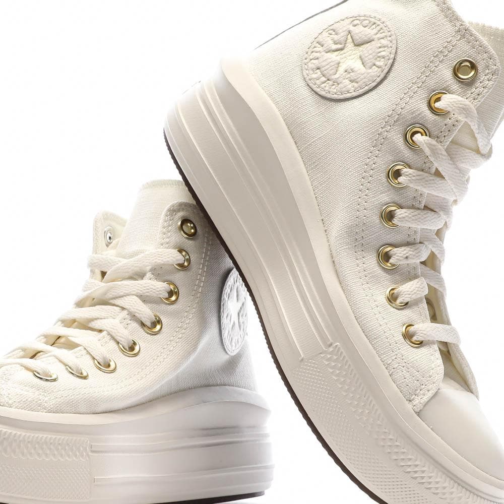 Baskets Blanches/Dorées Femme Converse All Star Move Tonal 7