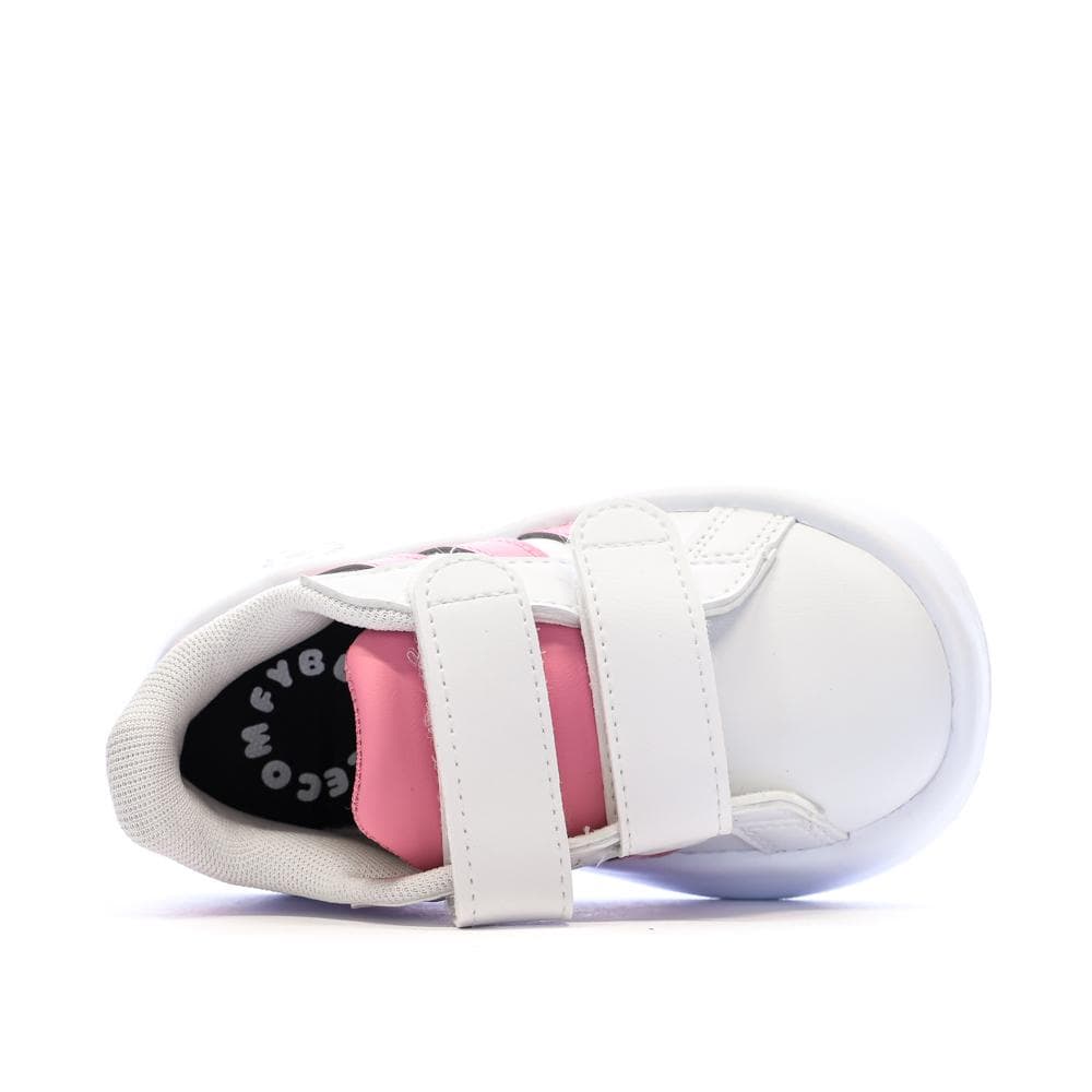 Baskets Blanches/Roses Bébé Fille Adidas Grand Court 2.0 4