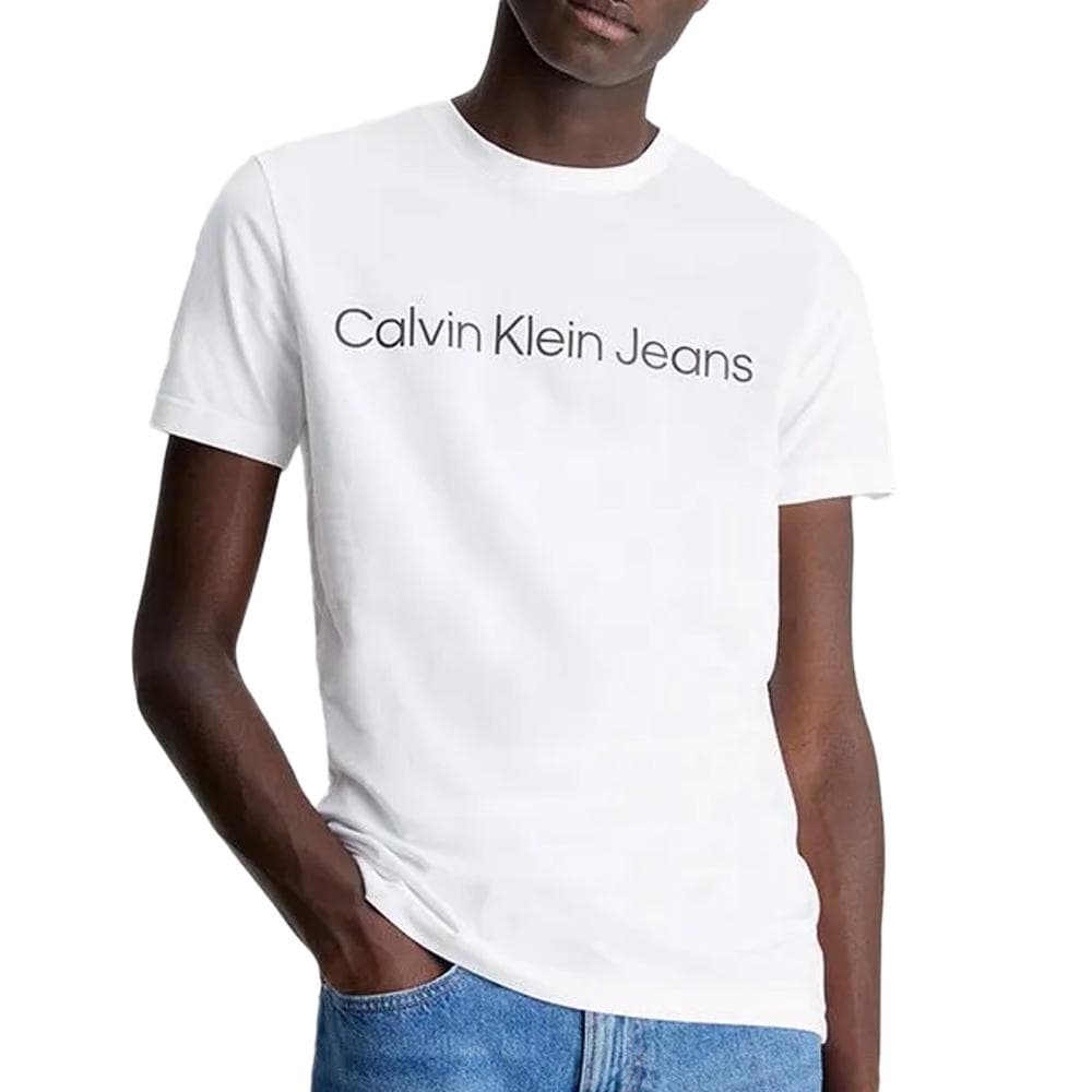 T-Shirt Blanc Homme Calvin Klein JeansCore Institutional 1