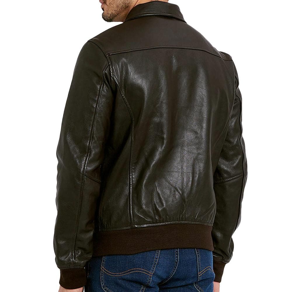 Blouson cuir Marron Homme Schott Mens Leather Pilot 2