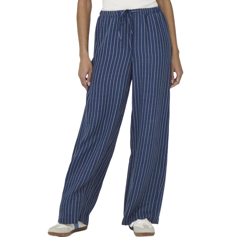 Pantalon fluide Marine/Blanc Femme JDY Power 1