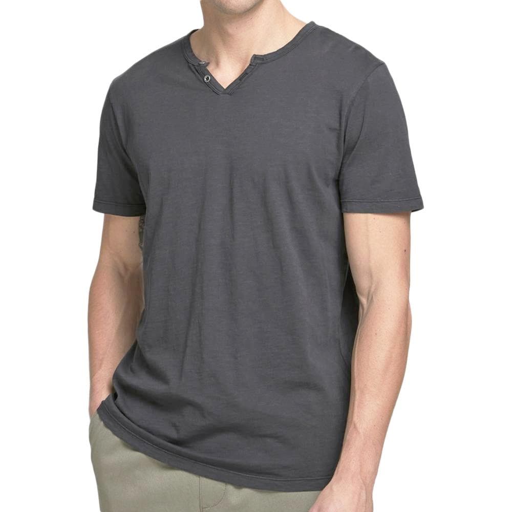 T-shirt Gris Homme Jack & Jones Split Neck 1