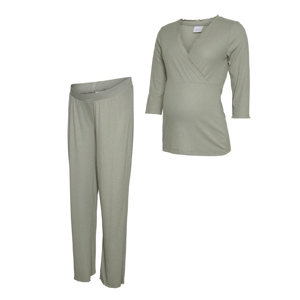 Pyjama de Grossesse Vert Femme Mamalicious Payton 2