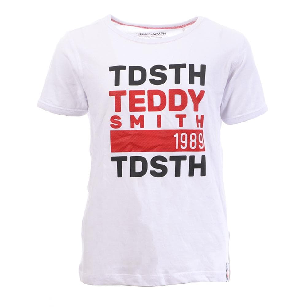 T-shirt Blanc Garçon Teddy Smith Dustin 1