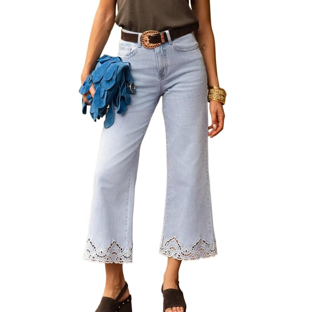 Jean Wide Bleu Femme Oraije Nola 1