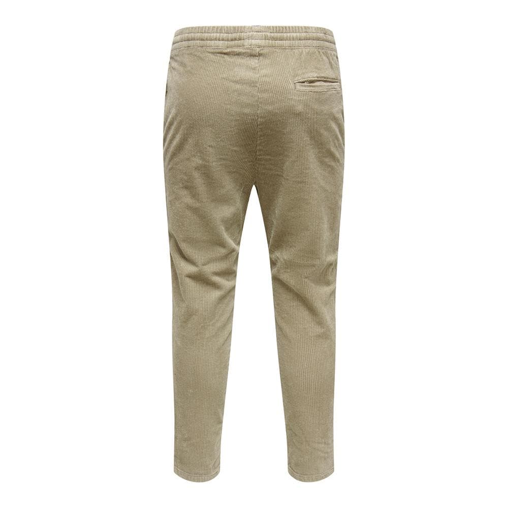 Pantalon Velours Beige foncé Homme Only & Sons Onslinus Cropped 2