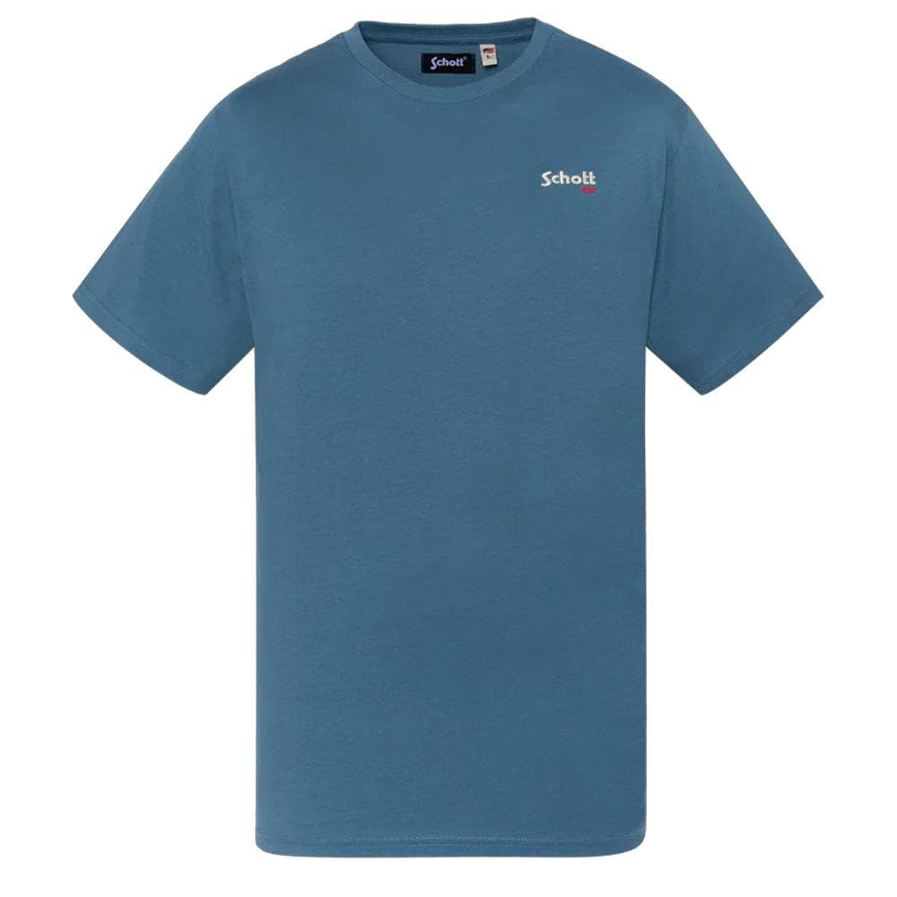 T-Shirt Bleu Homme Schott Brode 1