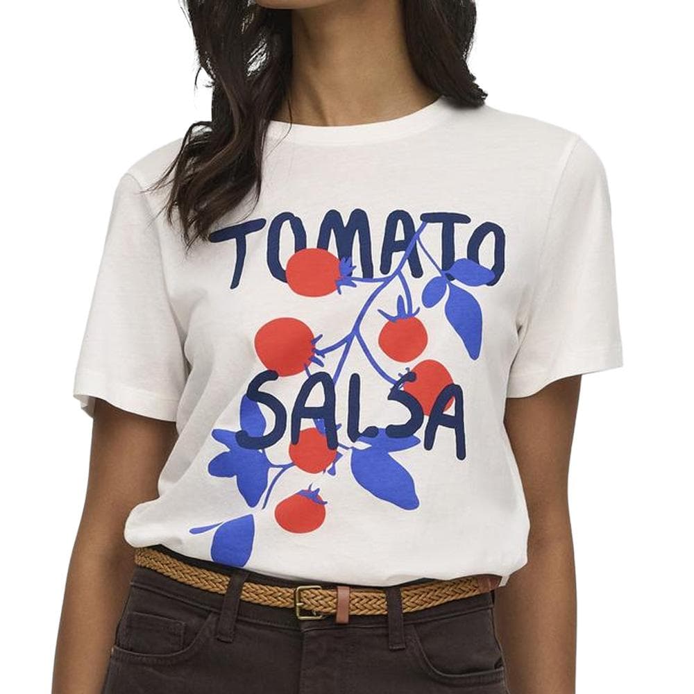 T-Shirt Blanc/Rouge/Bleu Femme JDY Lima 1