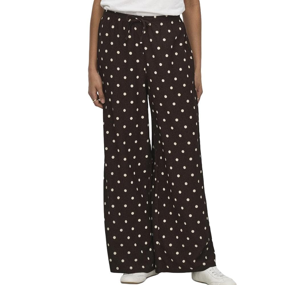 Pantalon fluide Beige/Marron à pois Femme JDY Ebbie 1