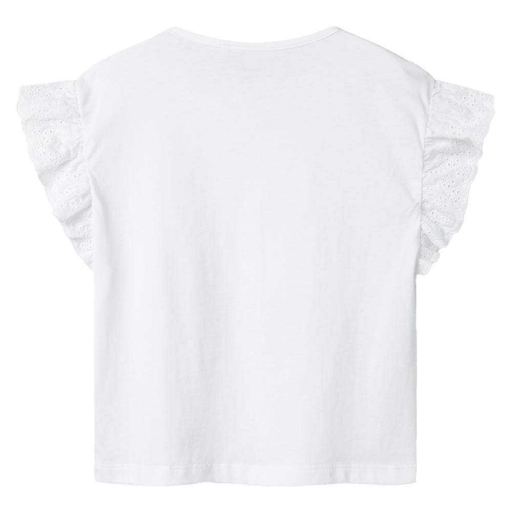 T-Shirt Blanc Fille Name it Rejaline 2
