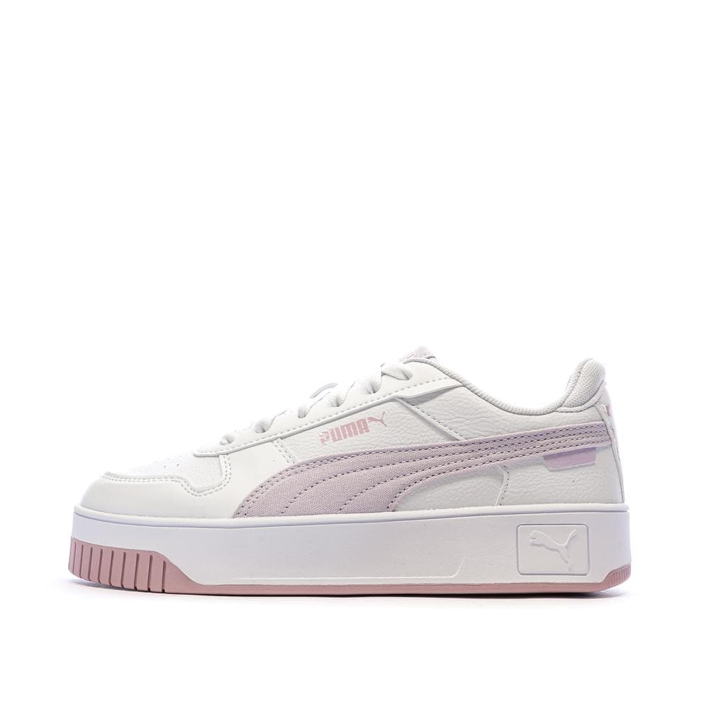 Baskets Blanc/Rose Fille Puma Carina Street Beach 1
