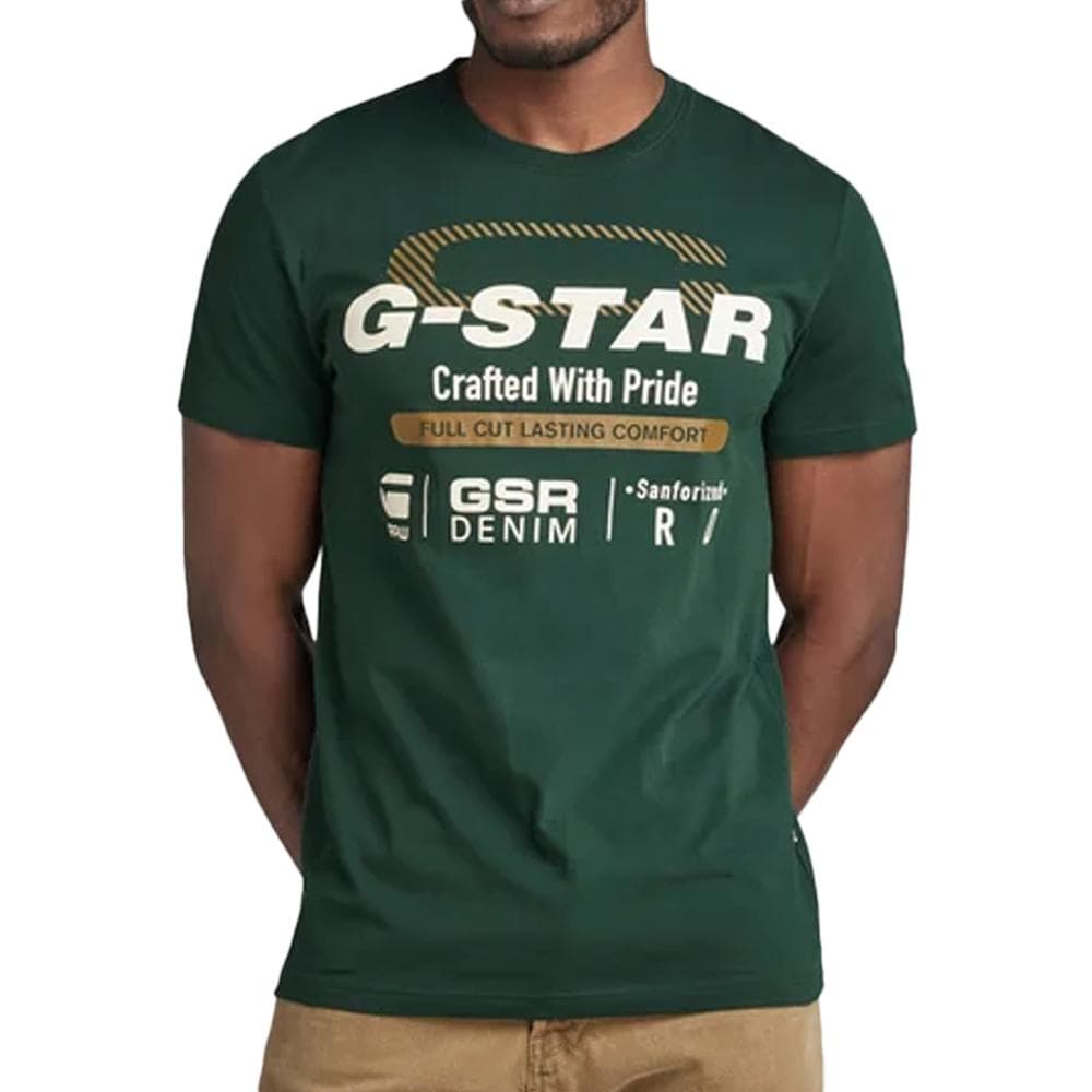T-shirt Vert Homme G-Star Raw Old Skool 1