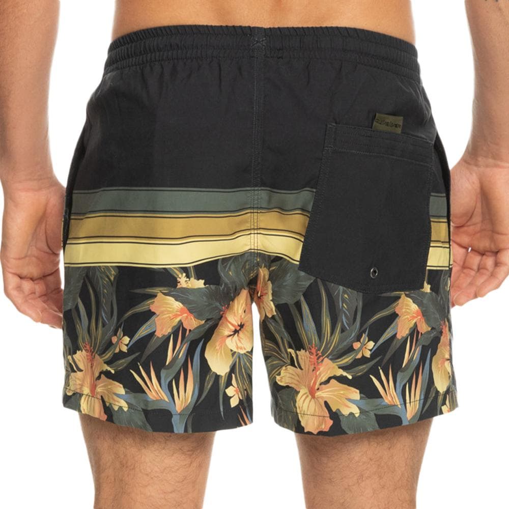 Maillot de bain Noir/Jaune Homme Quiksilver Floral 2