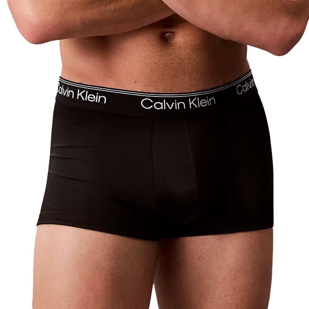 X3 Boxers Noir/Blanc Homme Calvin Klein Jeans Low Rise Trunk 2
