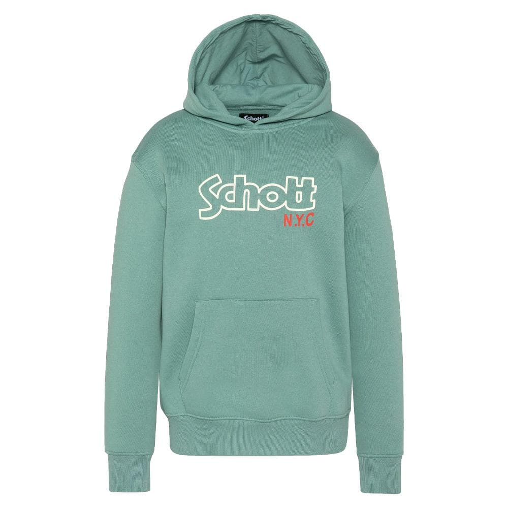 Sweat à Capuche Vert Garçon Schott Sidney 1