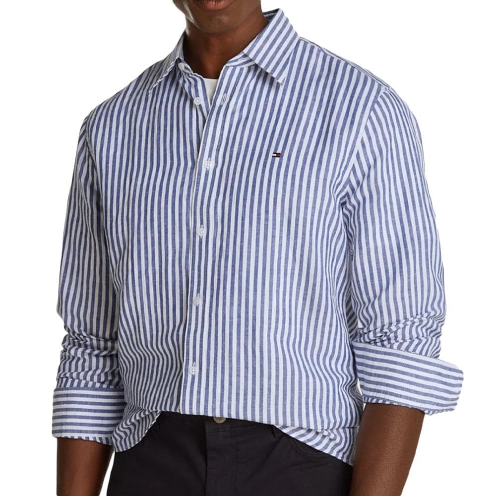 Chemise Bleu/Blanche Homme Tommy Hilfiger Cl Bengal 1