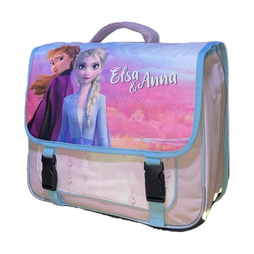 Cartable Violet/Rose Fille Elsa & Anna La Reine des Neiges 1