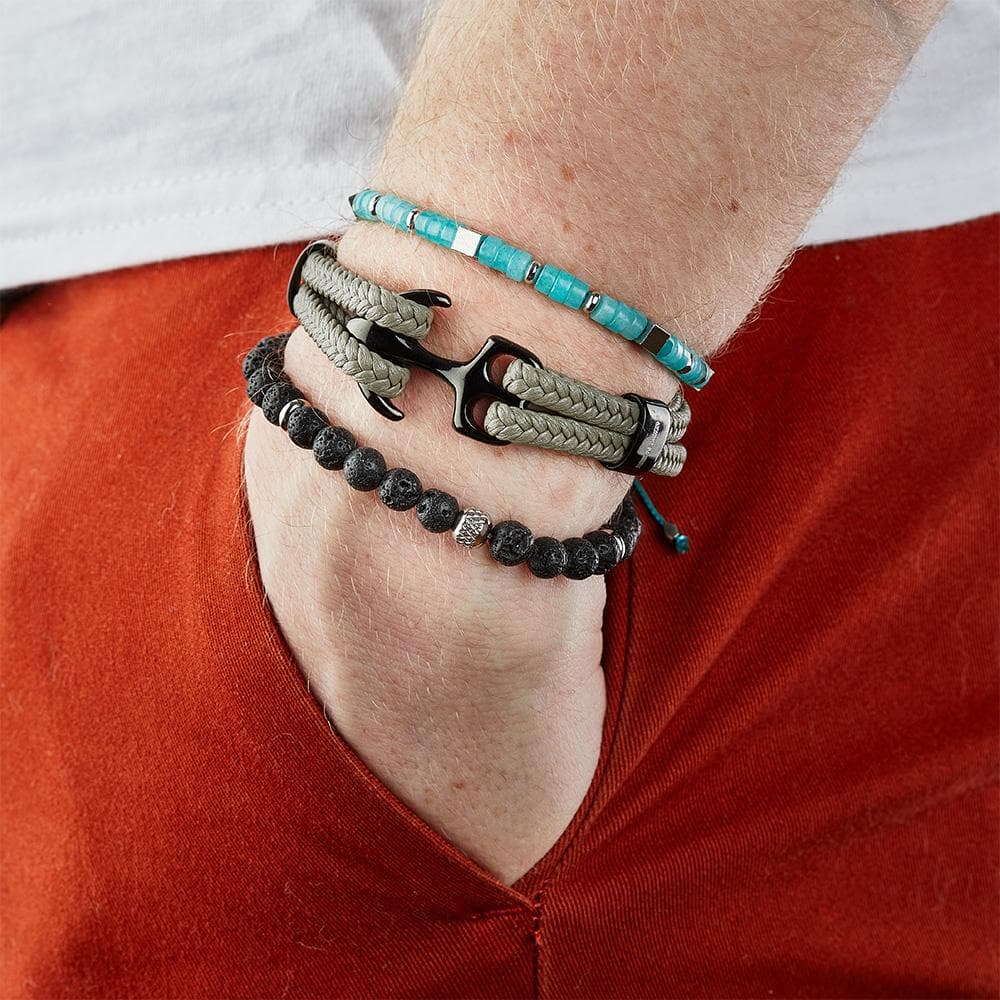 Bracelet Perles Noir Homme Geographical Norway 315060 2