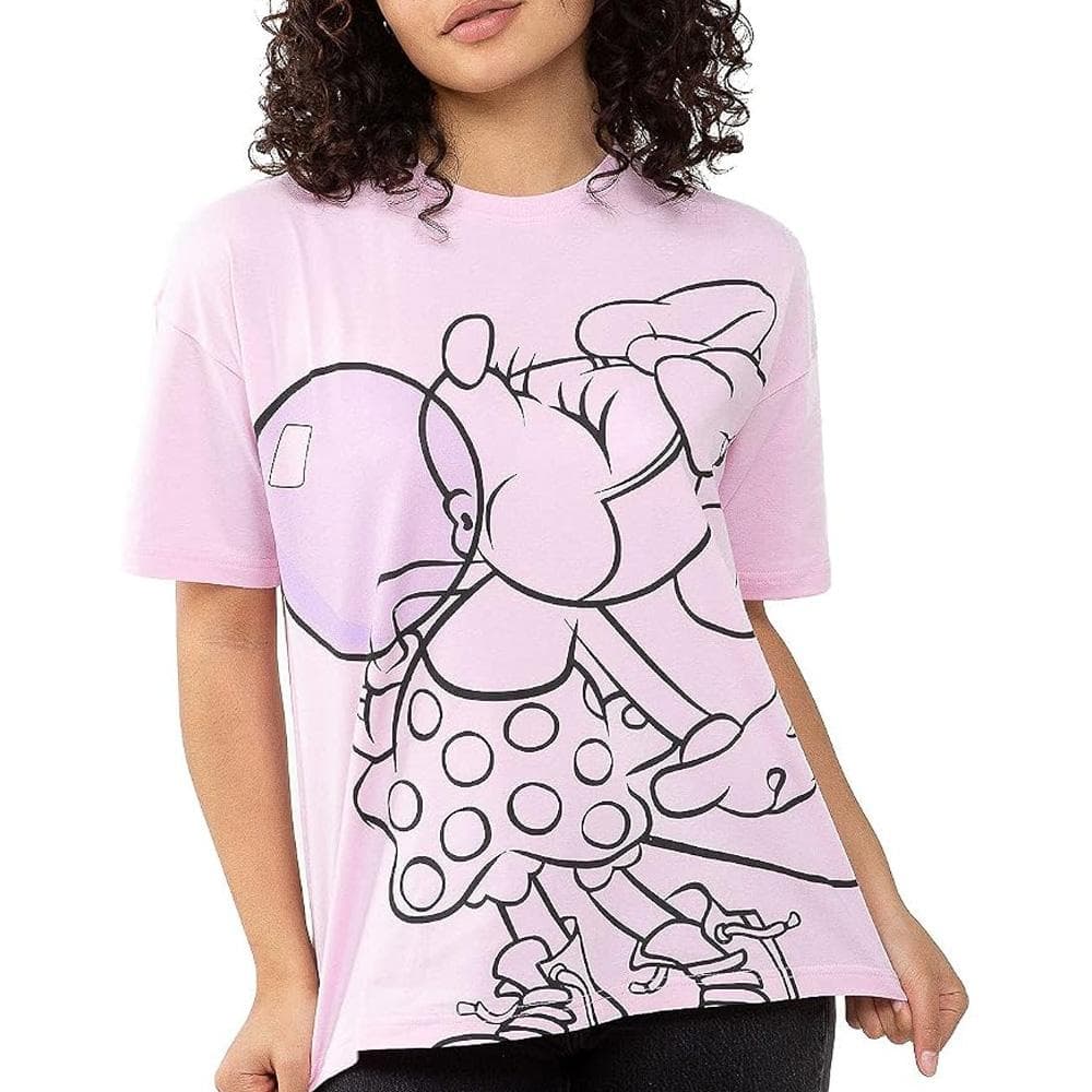 T-Shirt Rose Femme Disney Minnie Bubblegum 1