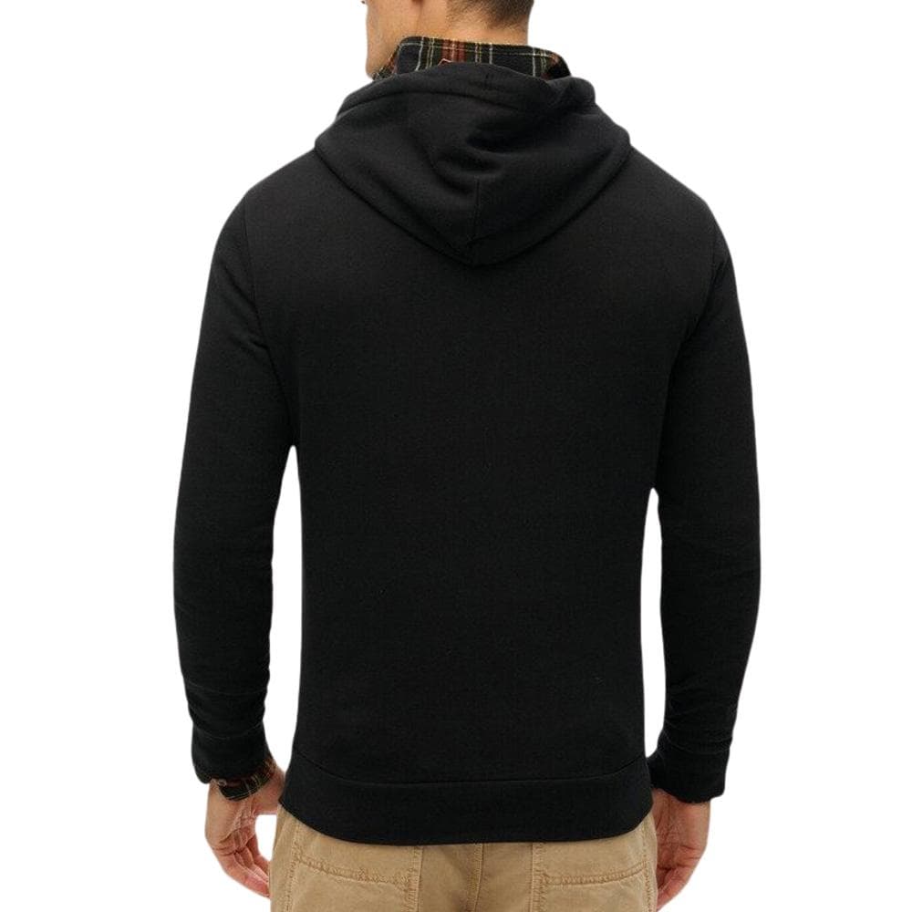 Sweat à Capuche Noir Homme Superdry Plain Hood 3